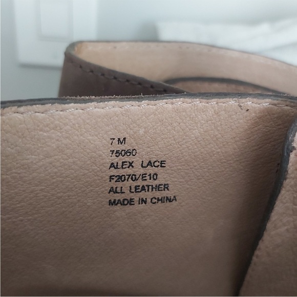 Rare Frye tall boots size 7 tan Alex lace taupe leather Moccasins lace up - Picture 5 of 16